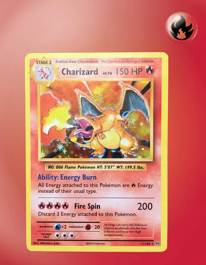 charizard pokemon card 11 108 POKÉMON 2016 CHARIZARD (EVOLUTIONS PRERELEASE) #11 TAG MINT 9