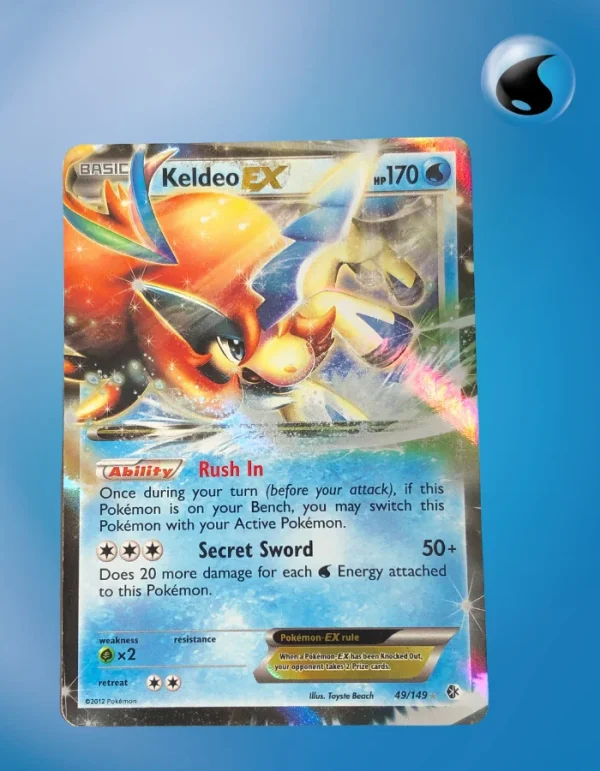 pokemon keldeo ex card 45/113 Ultra Rare Near Mint EX has been Knocked Out 2025 Pokemon Scarlet & Violet