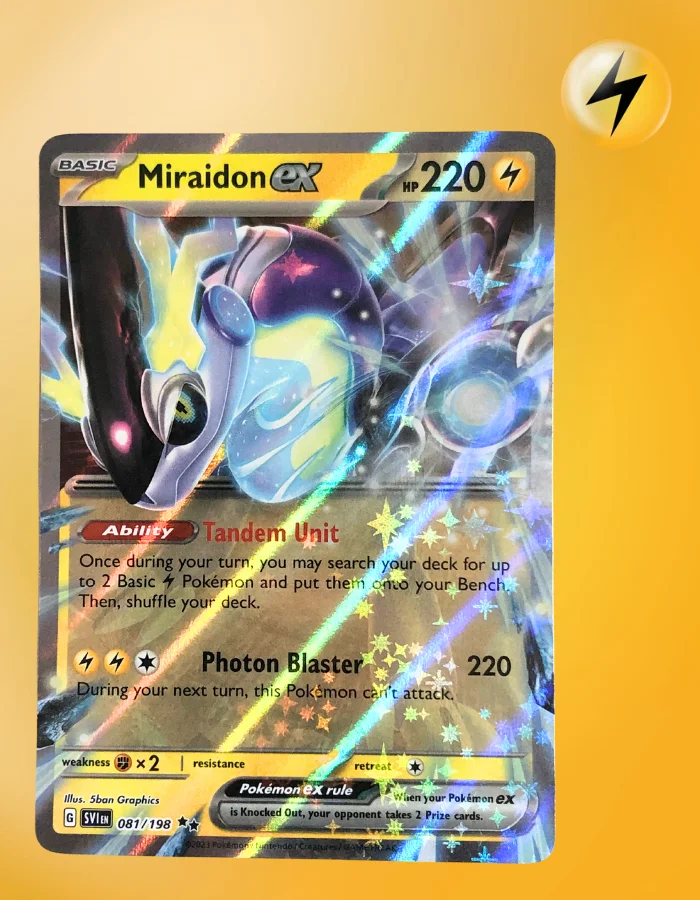 Legitimate Miraidon Pokemon Violet - Max IV 3 - Legendary - Scarlet & Violet