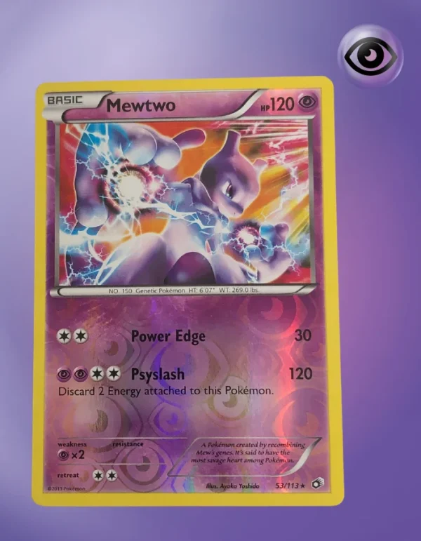 Carte Pokémon Mewtwo 29/110 - Collection Légendaire 2002 - Reverse Holo - Gradée CGC 5