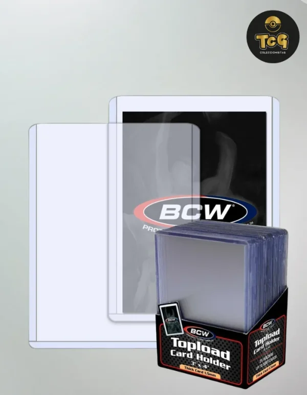 Toploader BCW 3x4 Pollici Per Carte Pokémon – 25 Custodie Rigide In Plastica