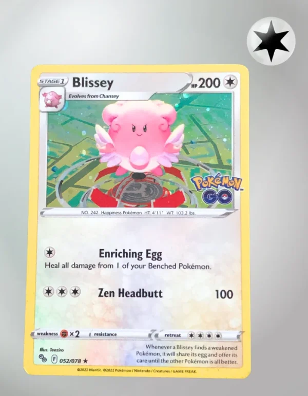 Blissey 052/078 Pokemon Go Foil Evolution Card Lot – Includes Chansey, 2-Card Set For Collectors & Players