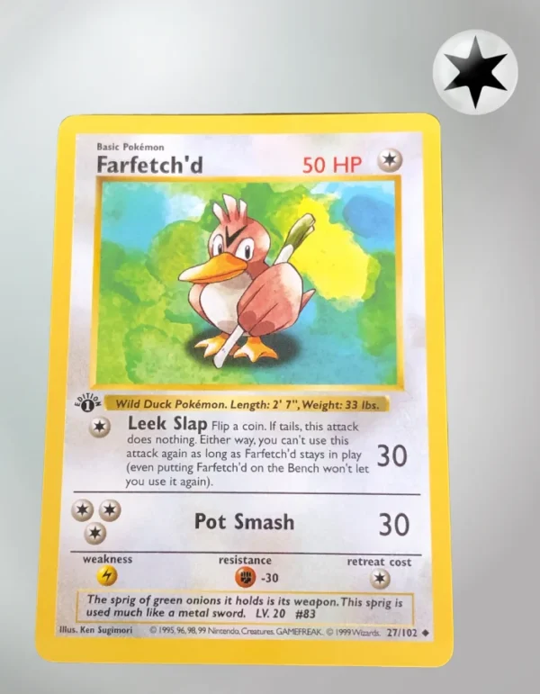 Farfetch'd Base Set First Edition Shadowless