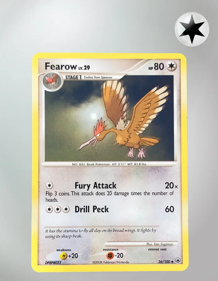 Pokémon TCG Fearow Jungle 36/64 Regular Unlimited Uncommon HP Pokémon TCG Fearow Jungle 36/64 Regular Unlimited Uncommon HP