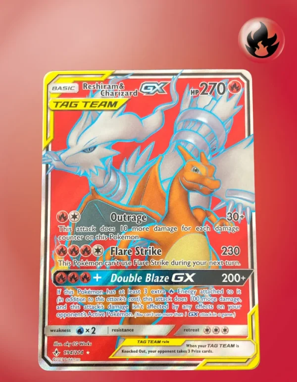 Reshiram & Charizard GX 194/214 Unbroken Bonds